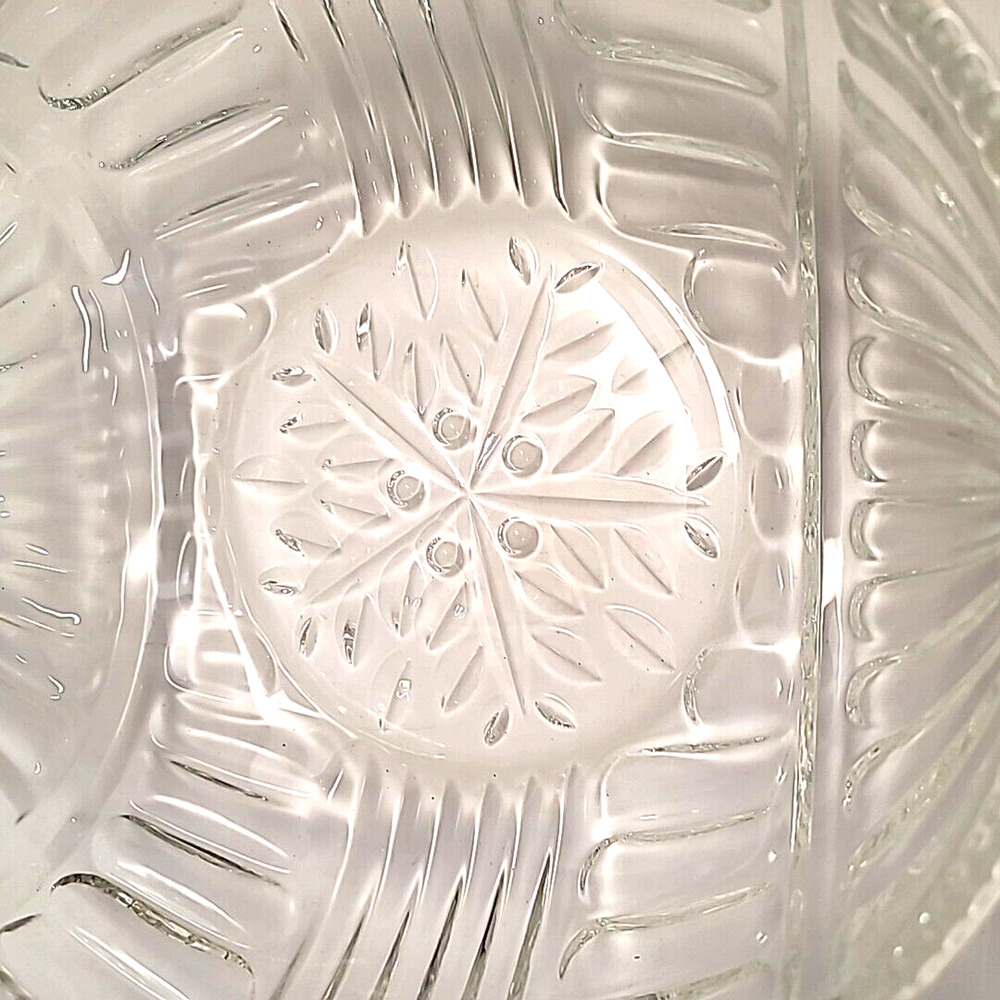 Vtg Fifth Avenue Crystal Christmas Ornament‎ Shaped Snowflake Serving Bowl/ Dish - Picture 6 of 8